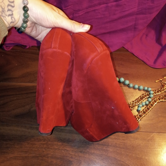 🎄🎁 Sexy pin-up super high platform - wedges - pumps - heel 15 cm platform - Picture 7 of 13